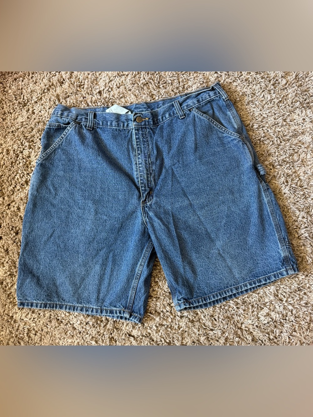 Carhartt Denim Shorts Men's 40 Carpenter Painter Jean Workwear B28-DPS